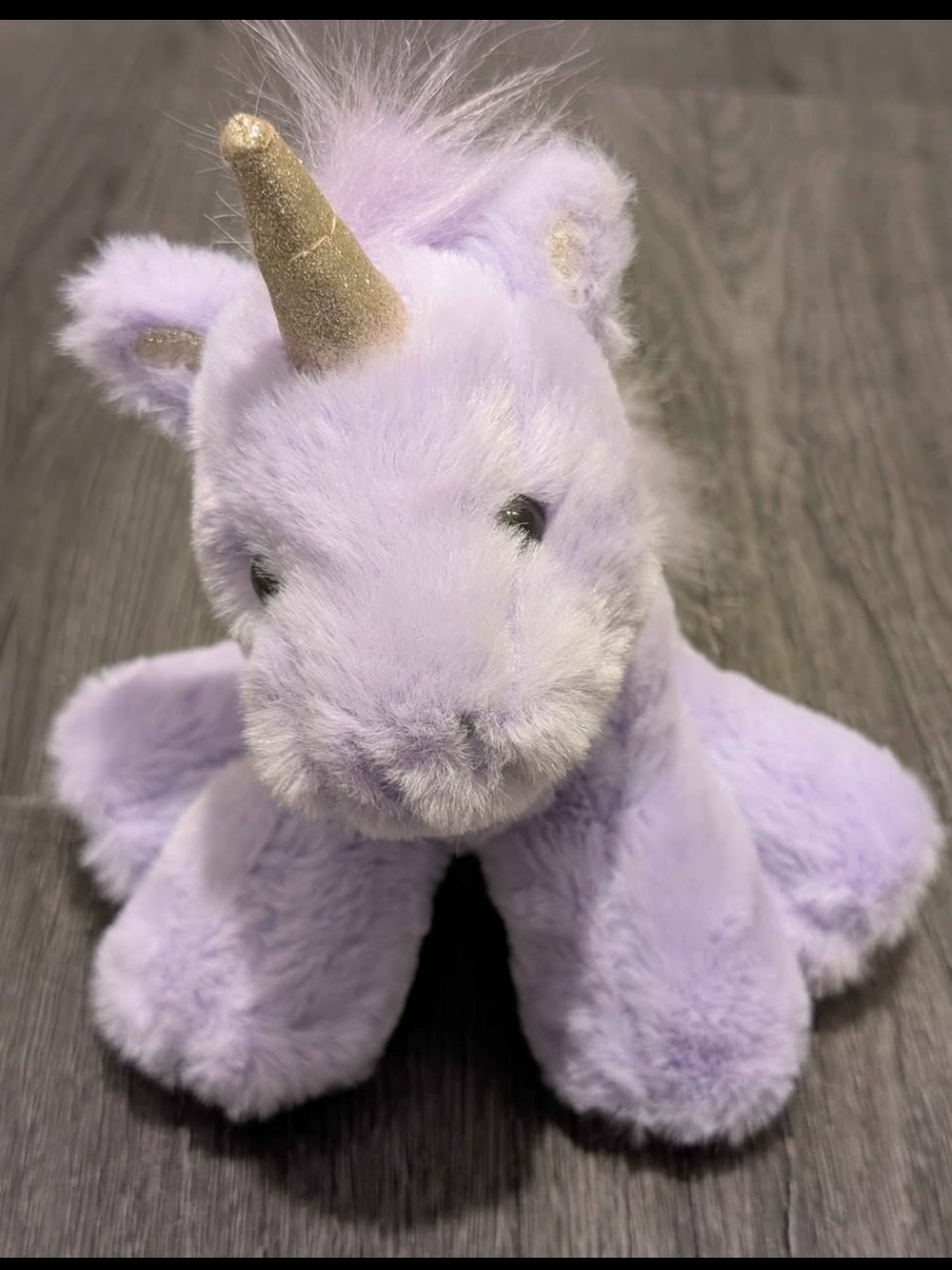 FAO Schwarz Lavender Plush Unicorn with Gold Horn